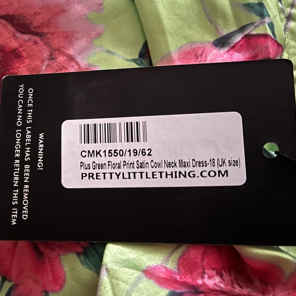 PLT Plus Size Floral Strappy Satin Cowl Maxi Dress - Picture 3 of 3